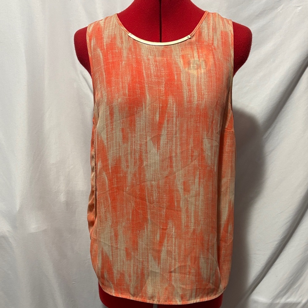 MICHAEL Michael Kors Orange and Cream Tank Top SM256